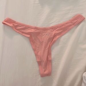 Aerie Modal Ribbed High Cut Thong Underwear - Pink Wonder - NWT - XXL